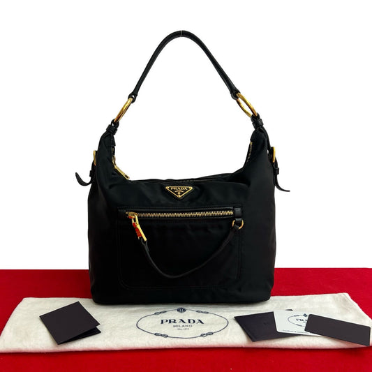PRADA Shoulder Bag Nylon black
