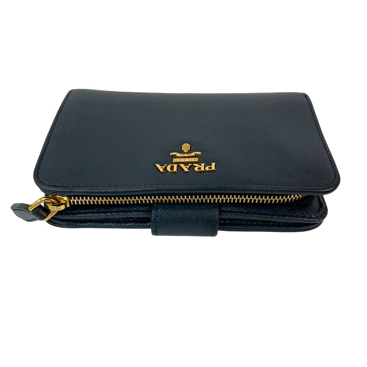 PRADA Bifold Wallet leather Navy