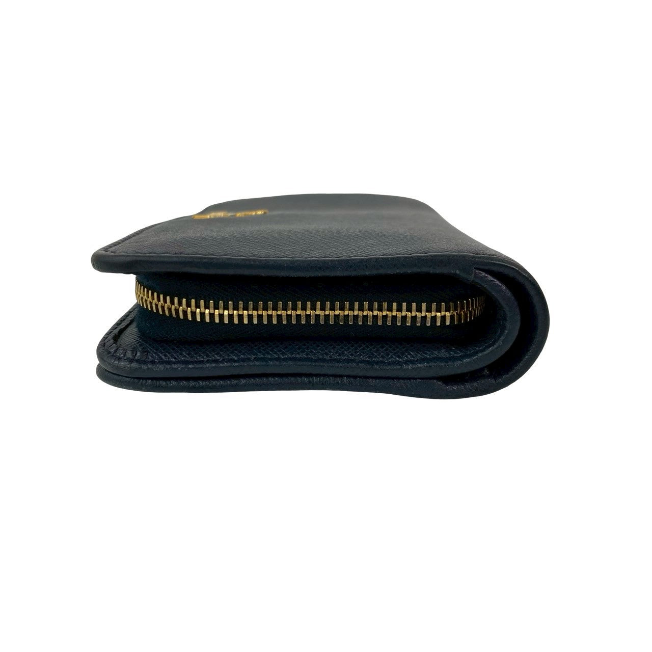 PRADA Bifold Wallet leather Navy