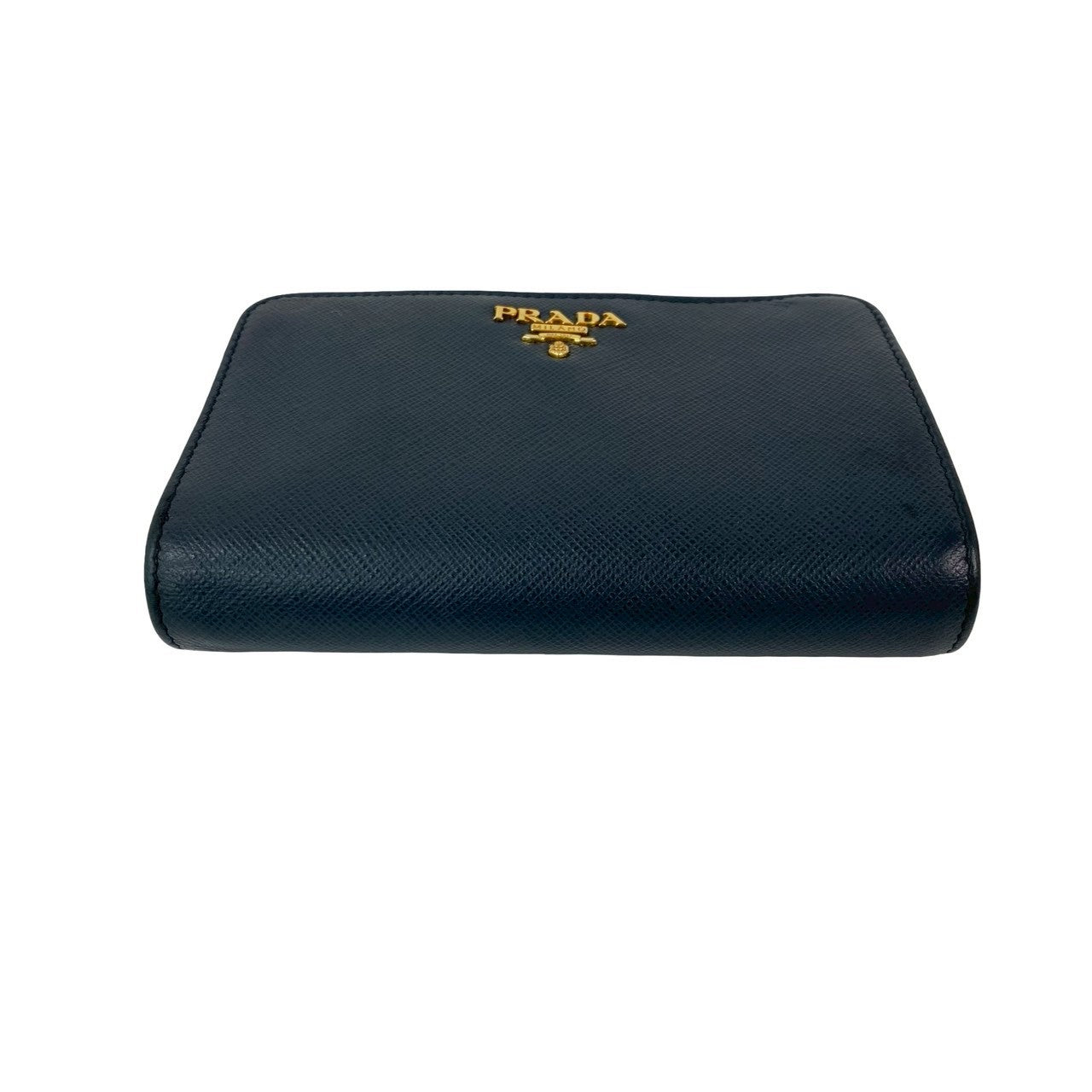 PRADA Bifold Wallet leather Navy