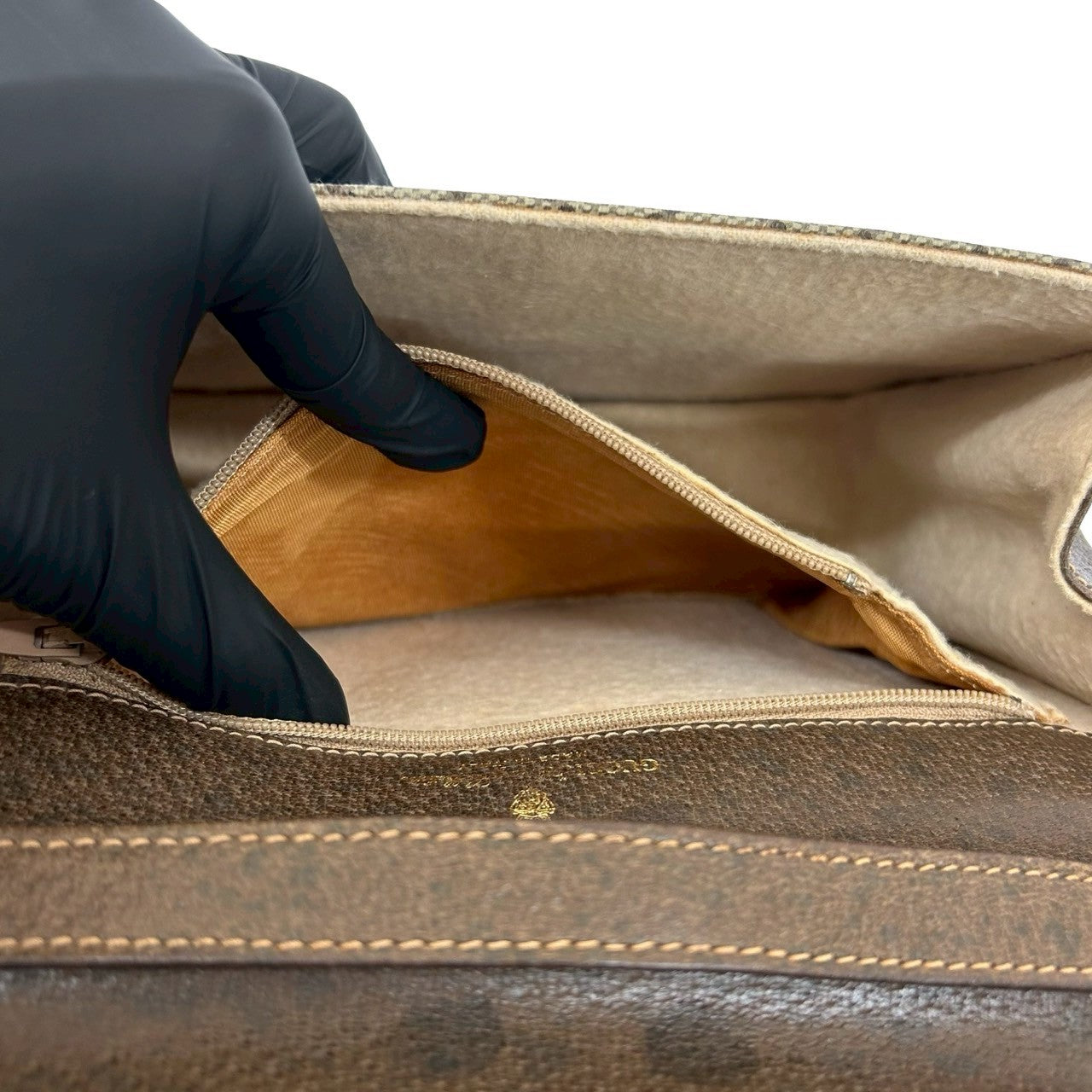 GUCCI Shoulder Bag leather Brown Sherry line