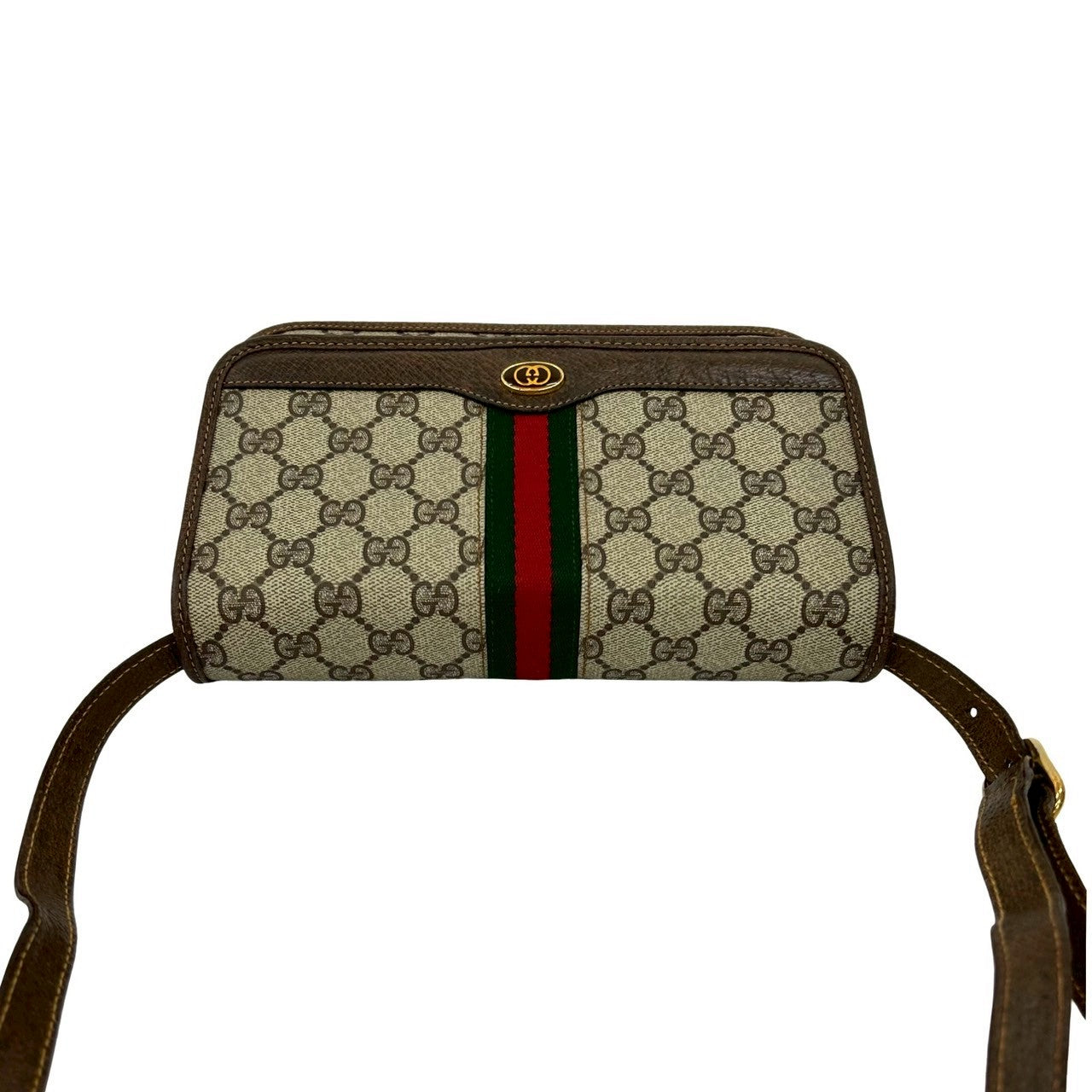 GUCCI Shoulder Bag leather Brown Sherry line