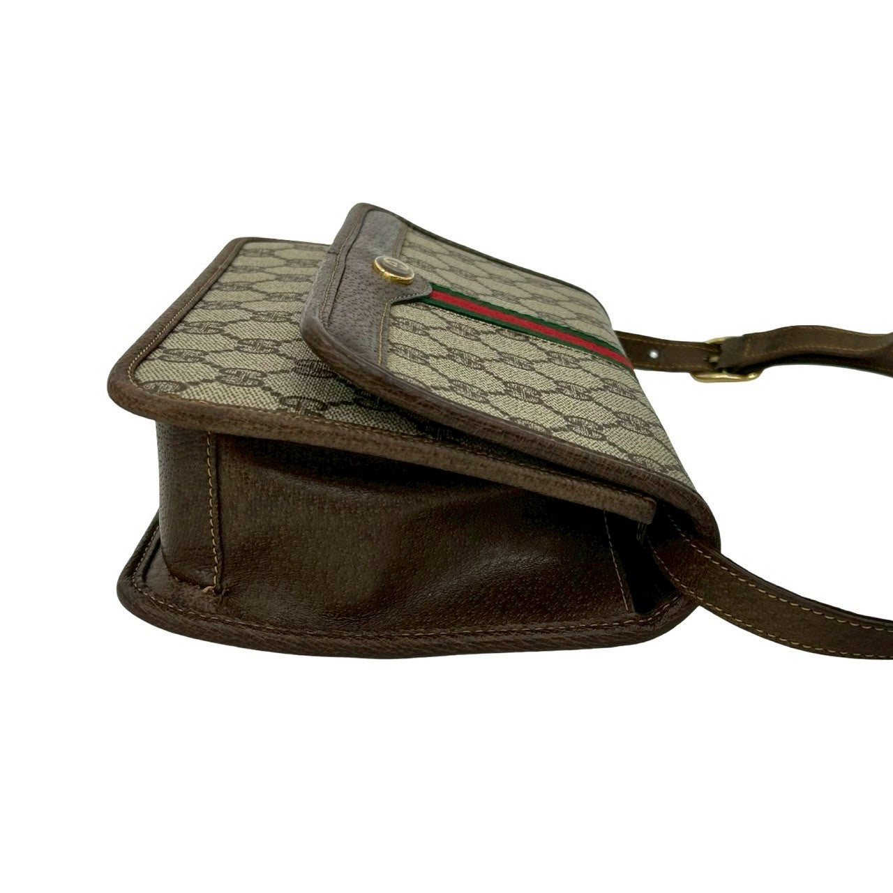 GUCCI Shoulder Bag leather Brown Sherry line