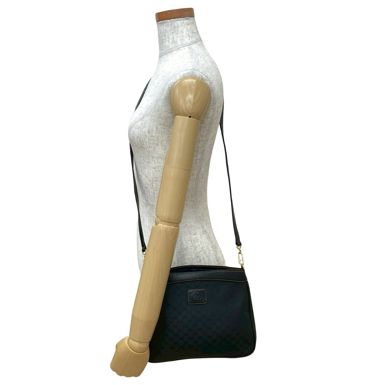 GUCCI Shoulder Bag leather black