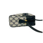 GUCCI Shoulder Bag leather Navy Sherry line
