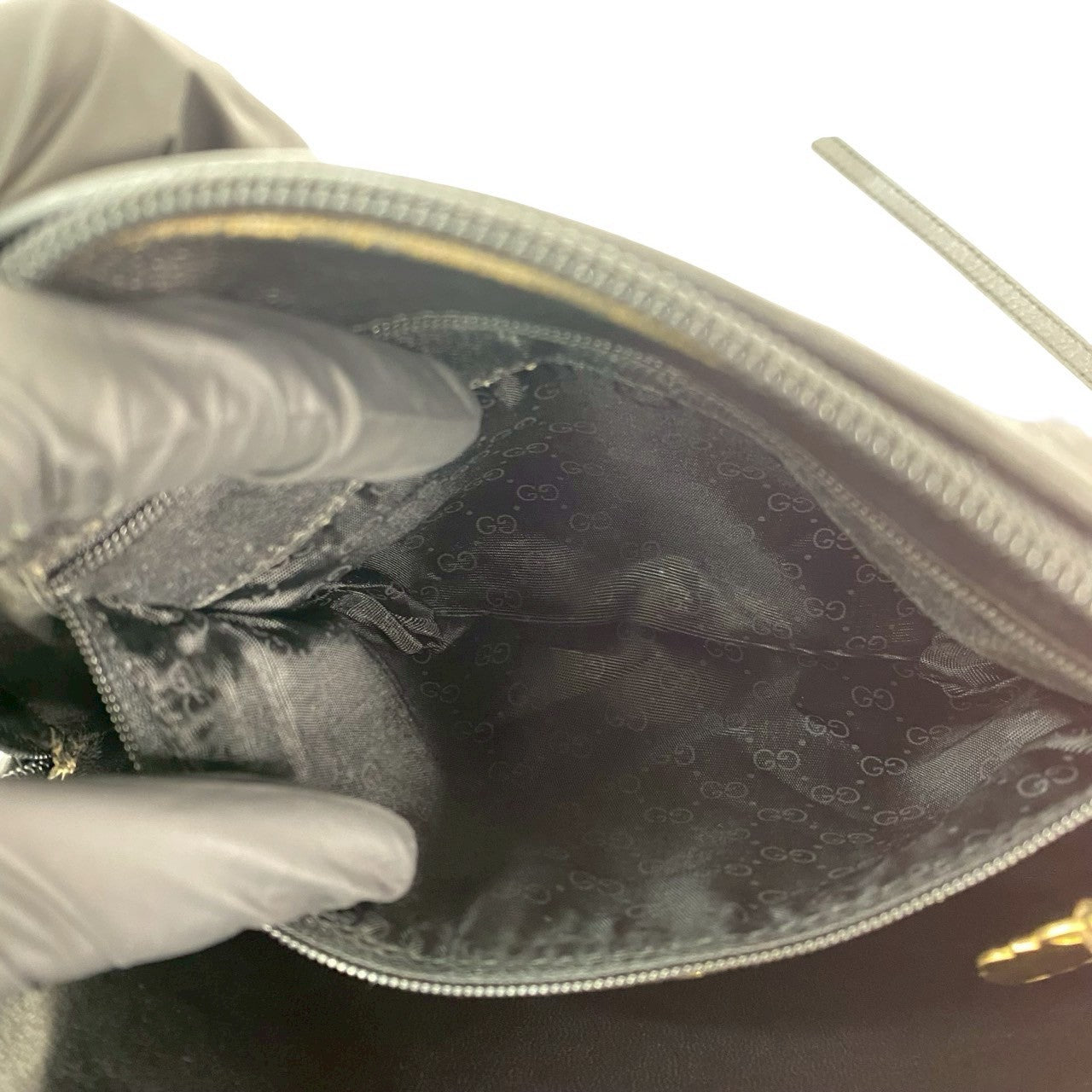 GUCCI Shoulder Bag leather black