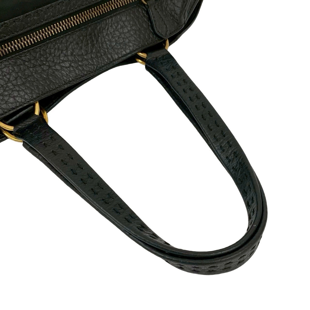 PRADA Tote Bag leather black