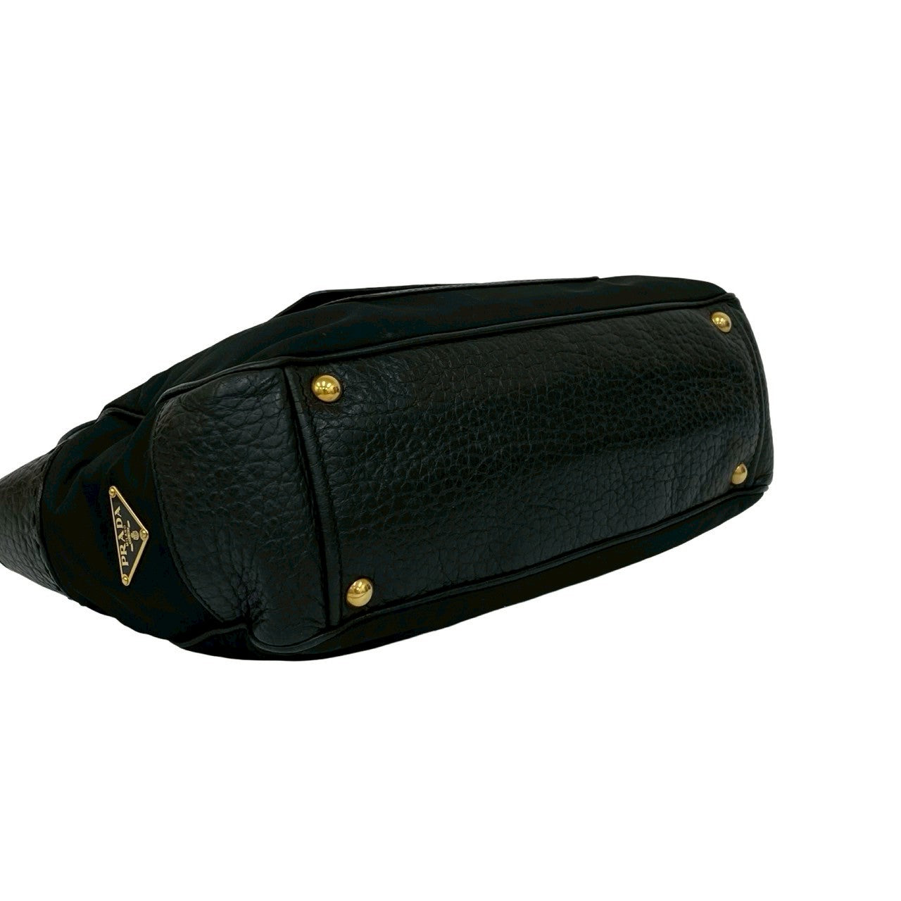 PRADA Tote Bag leather black
