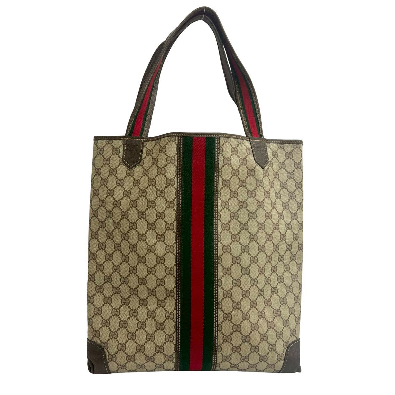 GUCCI Tote Bag leather Brown Sherry line