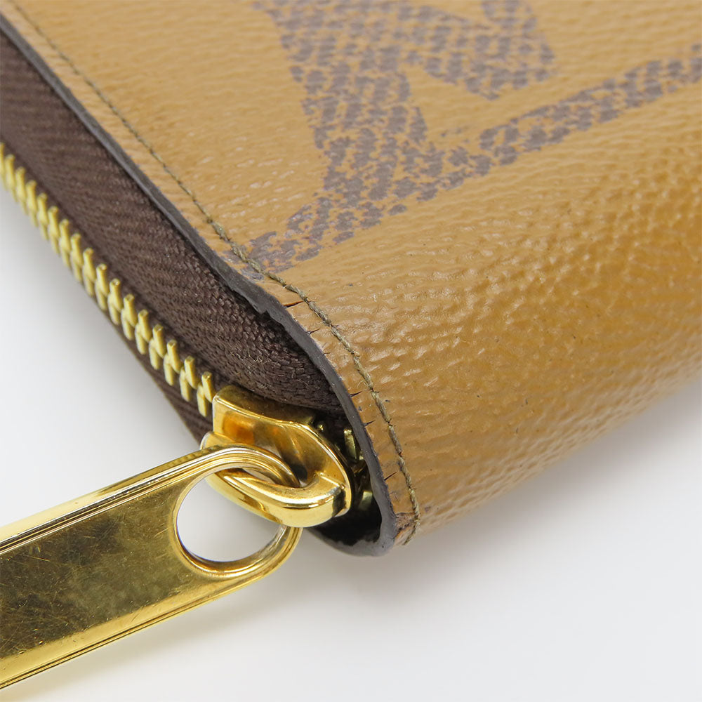 LOUIS VUITTON Long Wallet Purse M69353 Monogram reverse Brown Zippy wallet unisex(Unisex) Used Authentic
