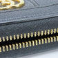 GUCCI Long Wallet Purse 523154 leather black Sherry line Women Used Authentic