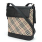 BURBERRY Shoulder Bag Canvas, Leather black Women Used Authentic
