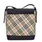BURBERRY Shoulder Bag Canvas, Leather black Women Used Authentic