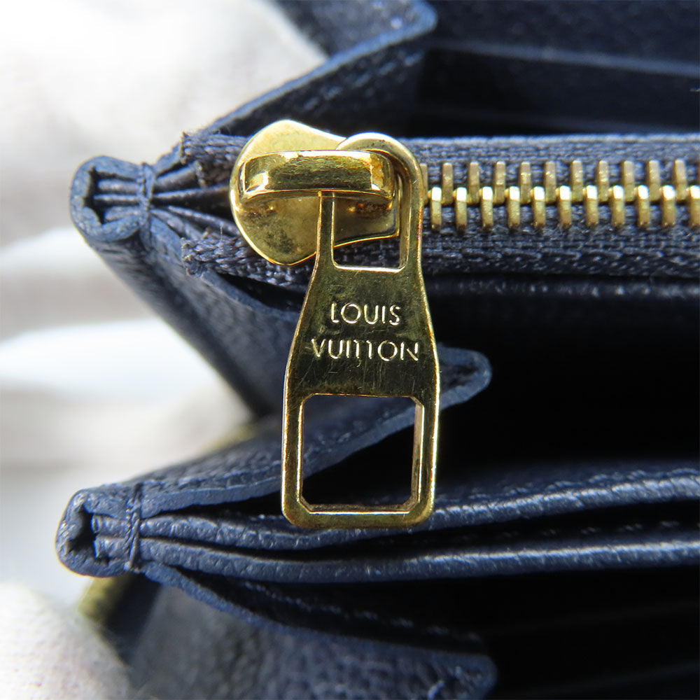 LOUIS VUITTON Long Wallet Purse M62121 Monogram Ann Platt Marine Rouge Zippy wallet Women Used Authentic