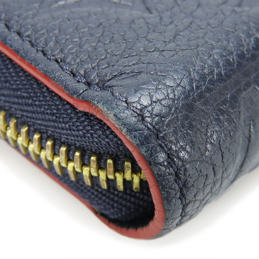 LOUIS VUITTON Long Wallet Purse M62121 Monogram Ann Platt Marine Rouge Zippy wallet Women Used Authentic