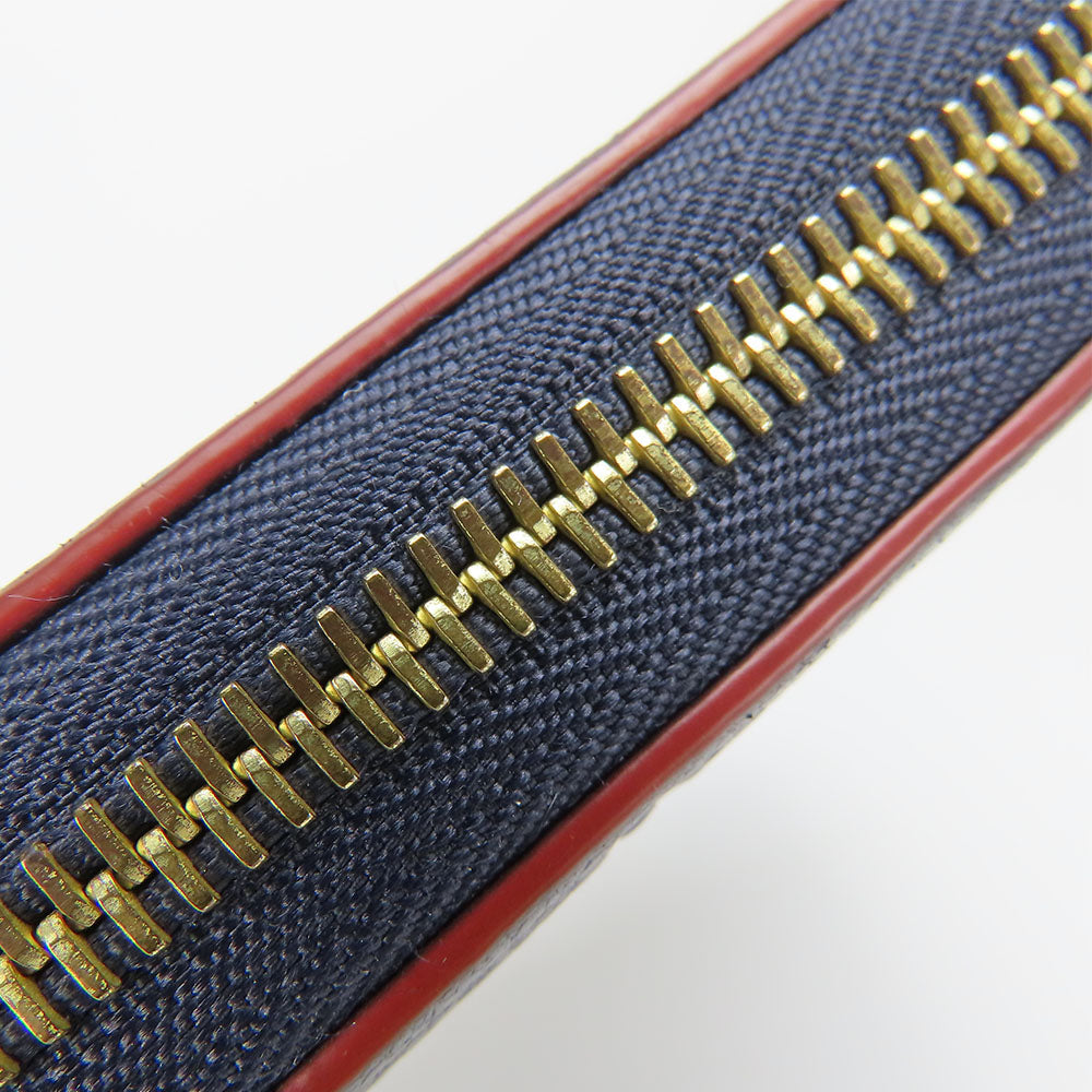 LOUIS VUITTON Long Wallet Purse M62121 Monogram Ann Platt Marine Rouge Zippy wallet Women Used Authentic