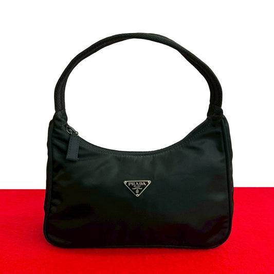 PRADA Handbag Nylon black