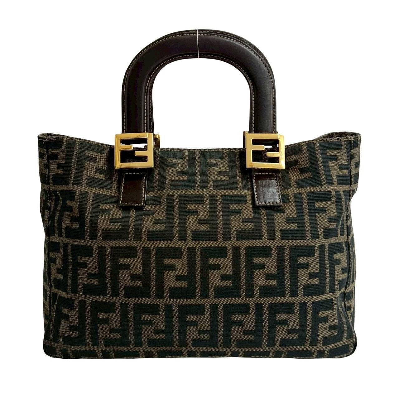 FENDI Handbag canvas Brown