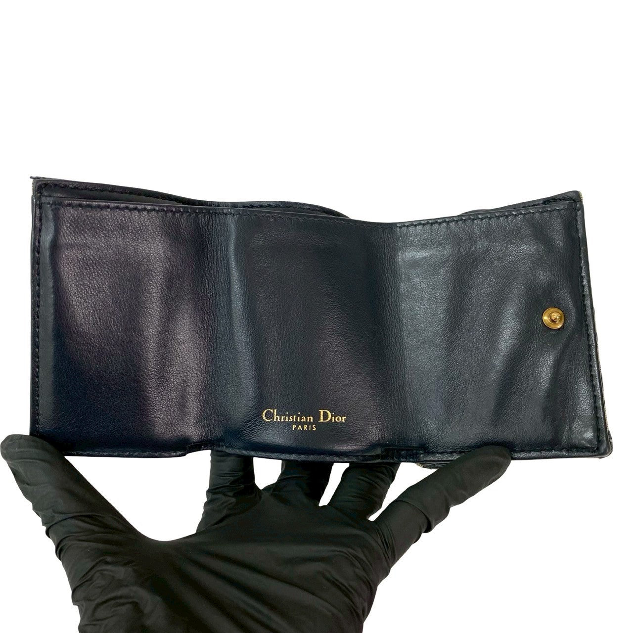 Dior Tri-fold wallet canvas Navy