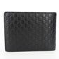 GUCCI Bifold Wallet 333042 Sima leather black Micro GG mens Used Authentic
