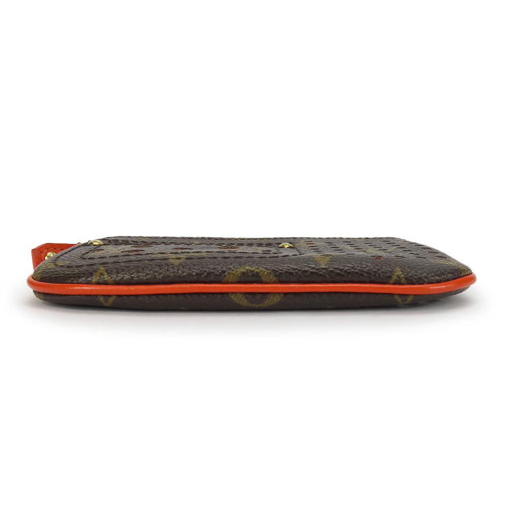 LOUIS VUITTON Coin case M95222 Monogram Brown Monogram Perfo Pochette Cre Women Used Authentic