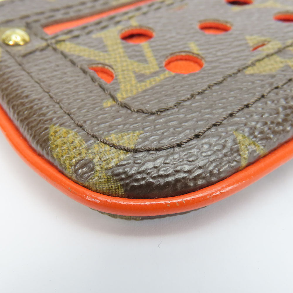 LOUIS VUITTON Coin case M95222 Monogram Brown Monogram Perfo Pochette Cre Women Used Authentic