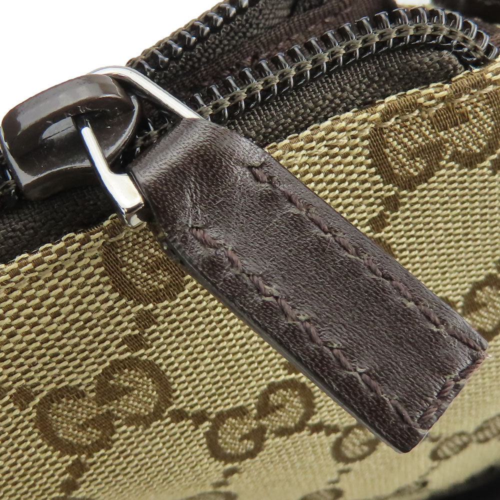 GUCCI Shoulder Bag 145857 GG canvas, perforated leather Brown mens(Unisex) Used Authentic