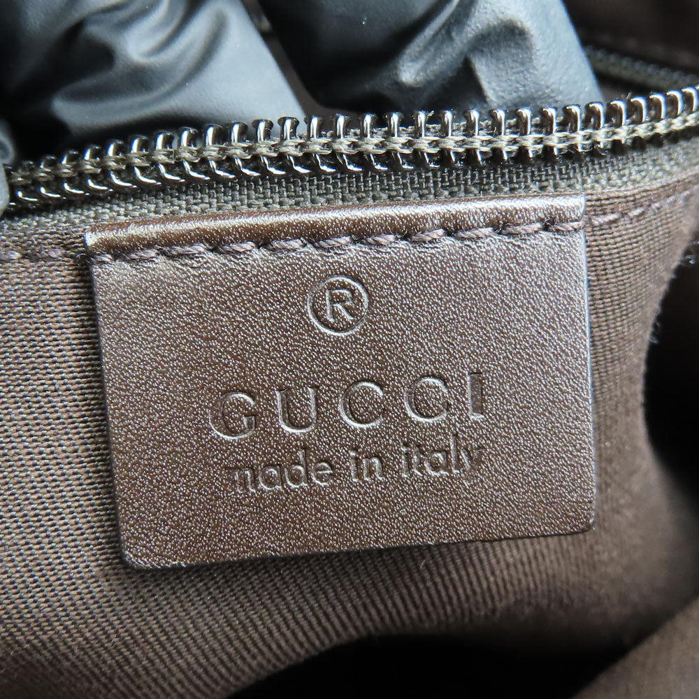 GUCCI Shoulder Bag 145857 GG canvas, perforated leather Brown mens(Unisex) Used Authentic