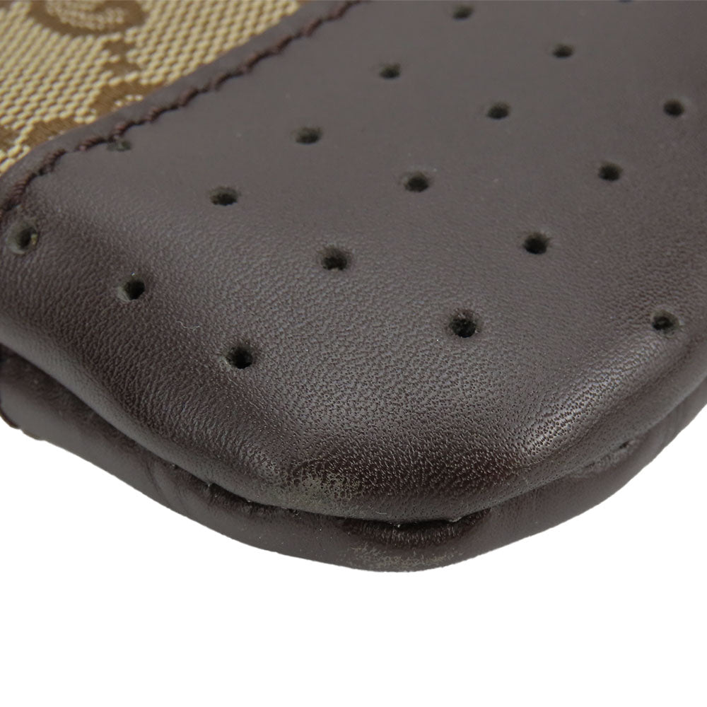 GUCCI Shoulder Bag 145857 GG canvas, perforated leather Brown mens(Unisex) Used Authentic