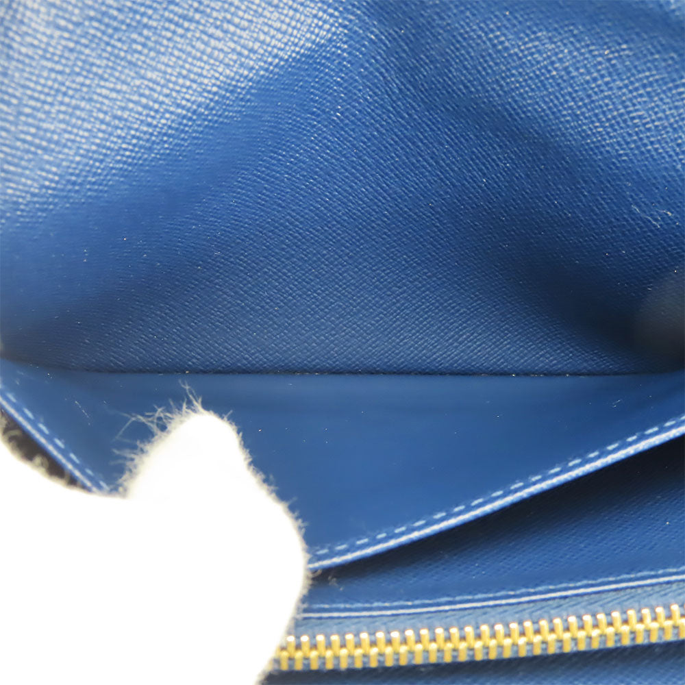 LOUIS VUITTON Long Wallet Purse M81183 Monogram, Jacquard Denim Marine Portefeuille Sarah Women Used Authentic