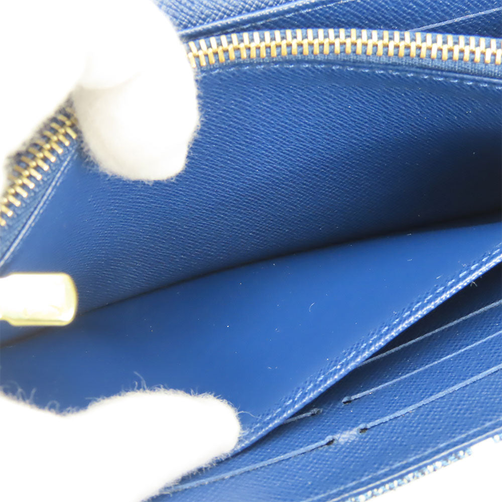 LOUIS VUITTON Long Wallet Purse M81183 Monogram, Jacquard Denim Marine Portefeuille Sarah Women Used Authentic