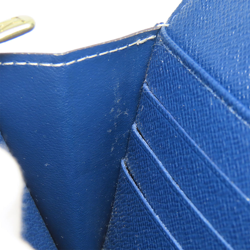 LOUIS VUITTON Long Wallet Purse M81183 Monogram, Jacquard Denim Marine Portefeuille Sarah Women Used Authentic