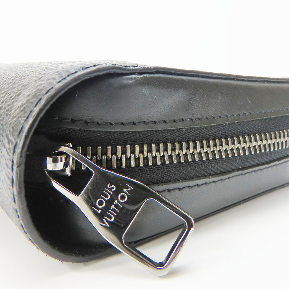 LOUIS VUITTON Long Wallet Purse M61698 Monogram Eclipse black Zippy XL mens Used Authentic