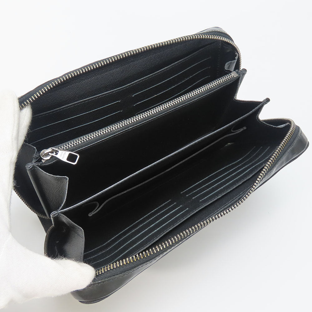 LOUIS VUITTON Long Wallet Purse M61698 Monogram Eclipse black Zippy XL mens Used Authentic