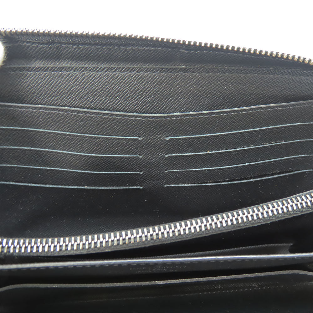 LOUIS VUITTON Long Wallet Purse M61698 Monogram Eclipse black Zippy XL mens Used Authentic