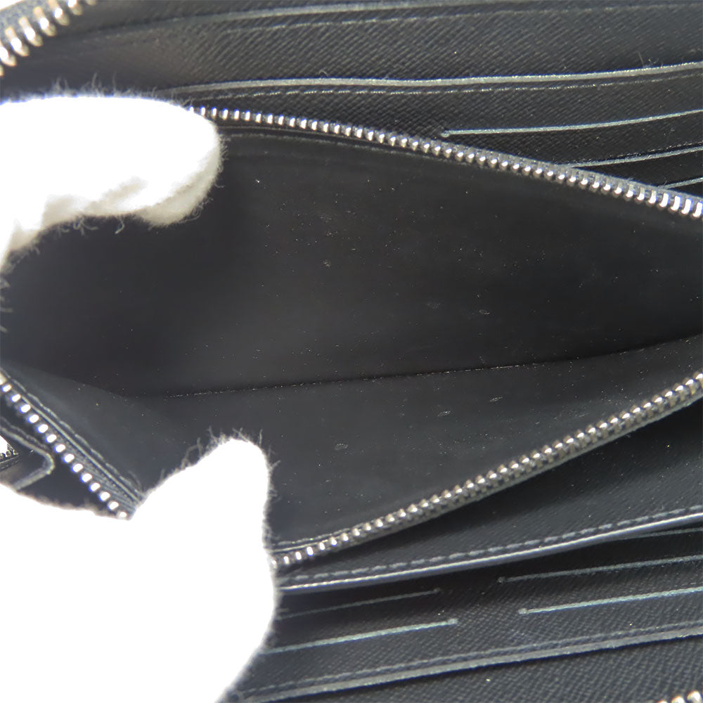 LOUIS VUITTON Long Wallet Purse M61698 Monogram Eclipse black Zippy XL mens Used Authentic