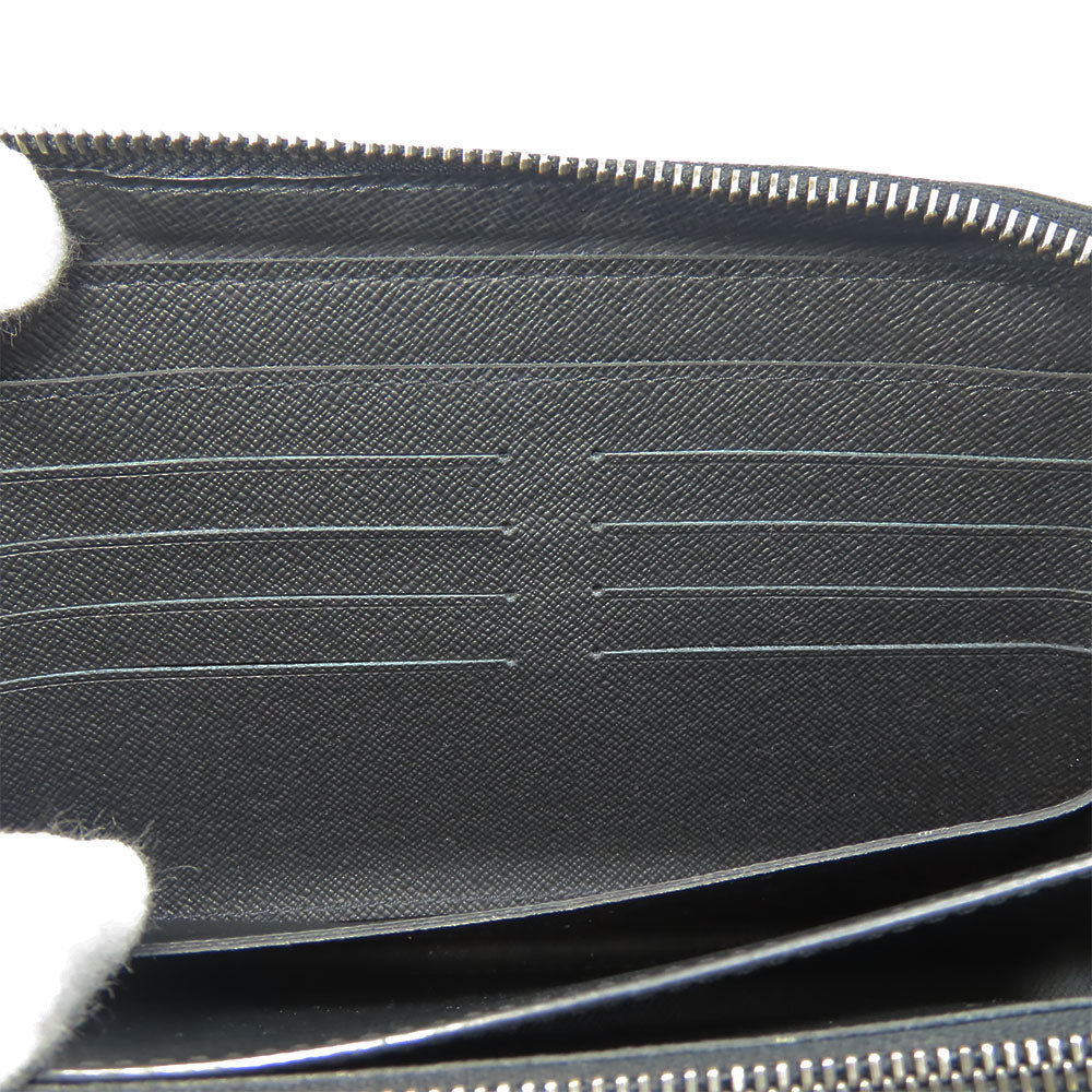 LOUIS VUITTON Long Wallet Purse M61698 Monogram Eclipse black Zippy XL mens Used Authentic