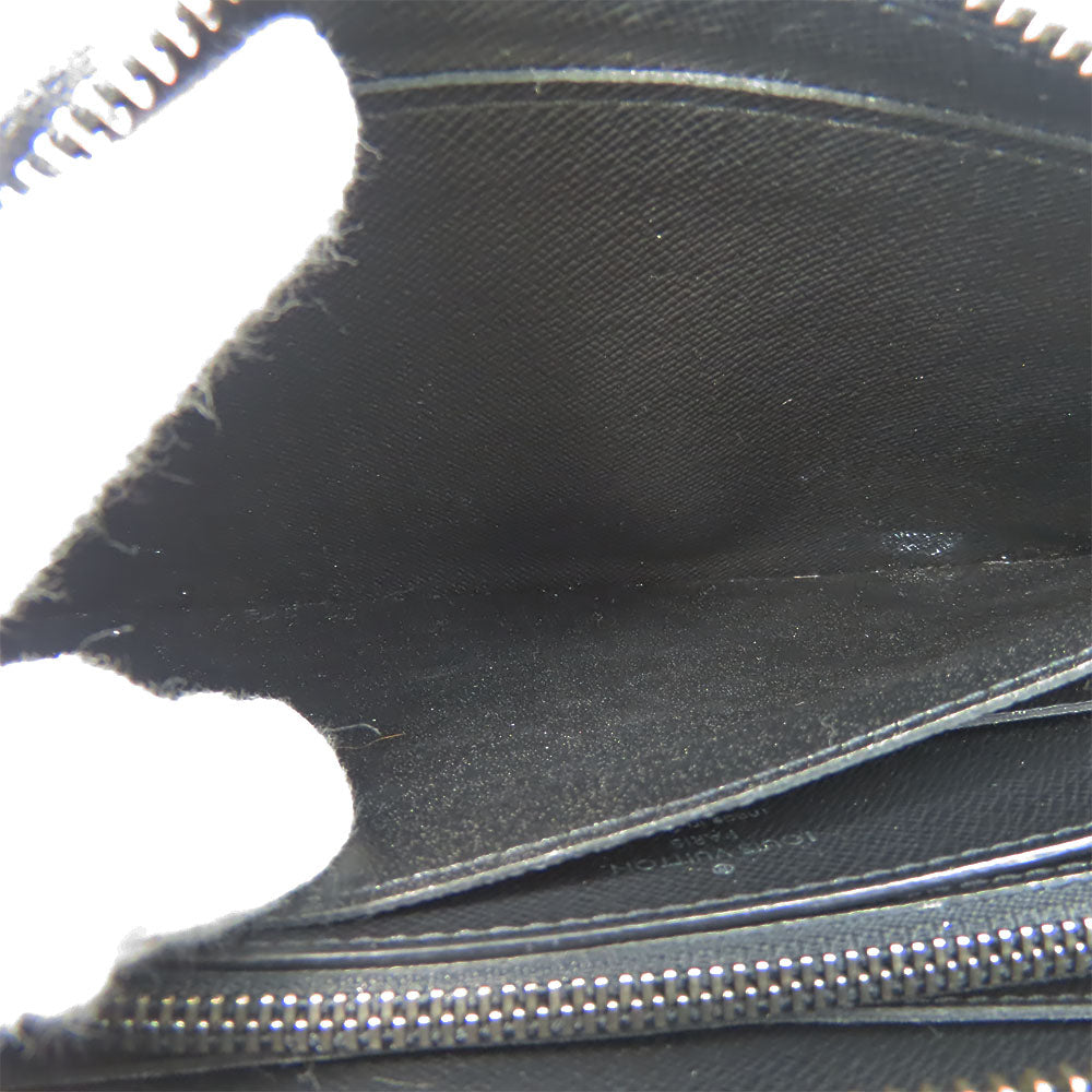 LOUIS VUITTON Long Wallet Purse M61698 Monogram Eclipse black Zippy XL mens Used Authentic