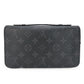 LOUIS VUITTON Long Wallet Purse M61698 Monogram Eclipse black Zippy XL mens Used Authentic