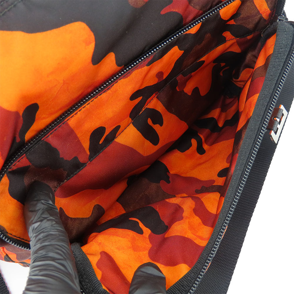 PRADA Shoulder Bag Nylon Orange camouflage unisex(Unisex) Used Authentic