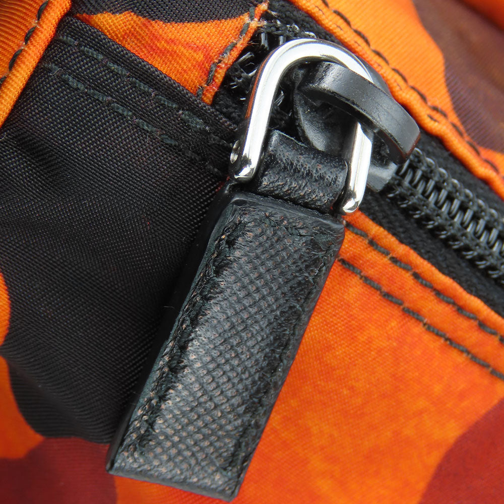 PRADA Shoulder Bag Nylon Orange camouflage unisex(Unisex) Used Authentic