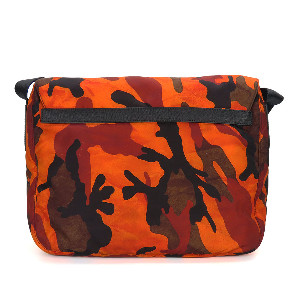 PRADA Shoulder Bag Nylon Orange camouflage unisex(Unisex) Used Authentic