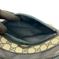 GUCCI Shoulder Bag leather Navy Sherry line