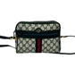 GUCCI Shoulder Bag PVC Navy Sherry line