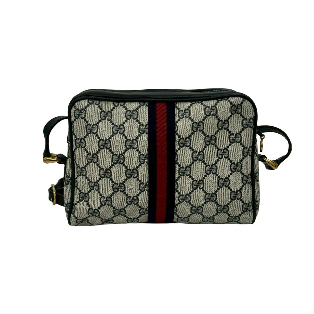 GUCCI Shoulder Bag PVC Navy Sherry line