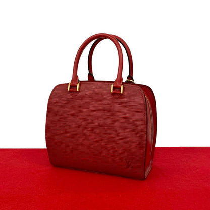 LOUIS VUITTON Handbag Epi Leather Red Epi Ponneuf