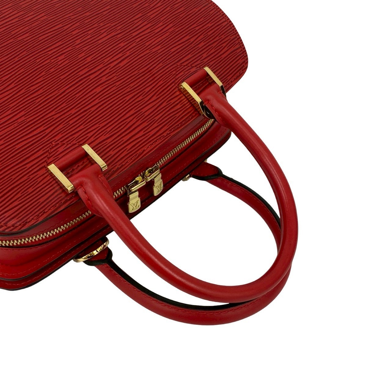 LOUIS VUITTON Handbag Epi Leather Red Epi Ponneuf
