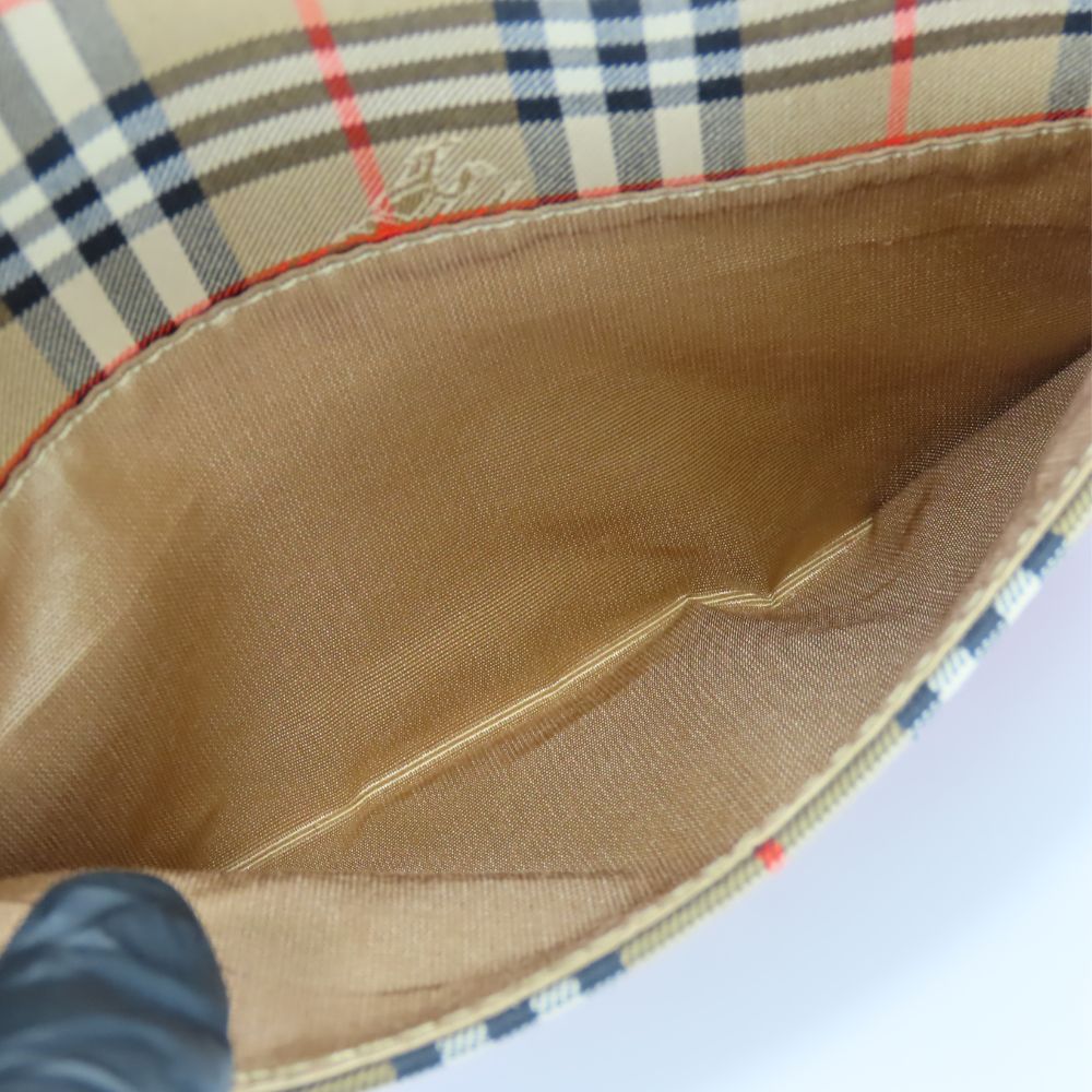 BURBERRY Handbag canvas Red