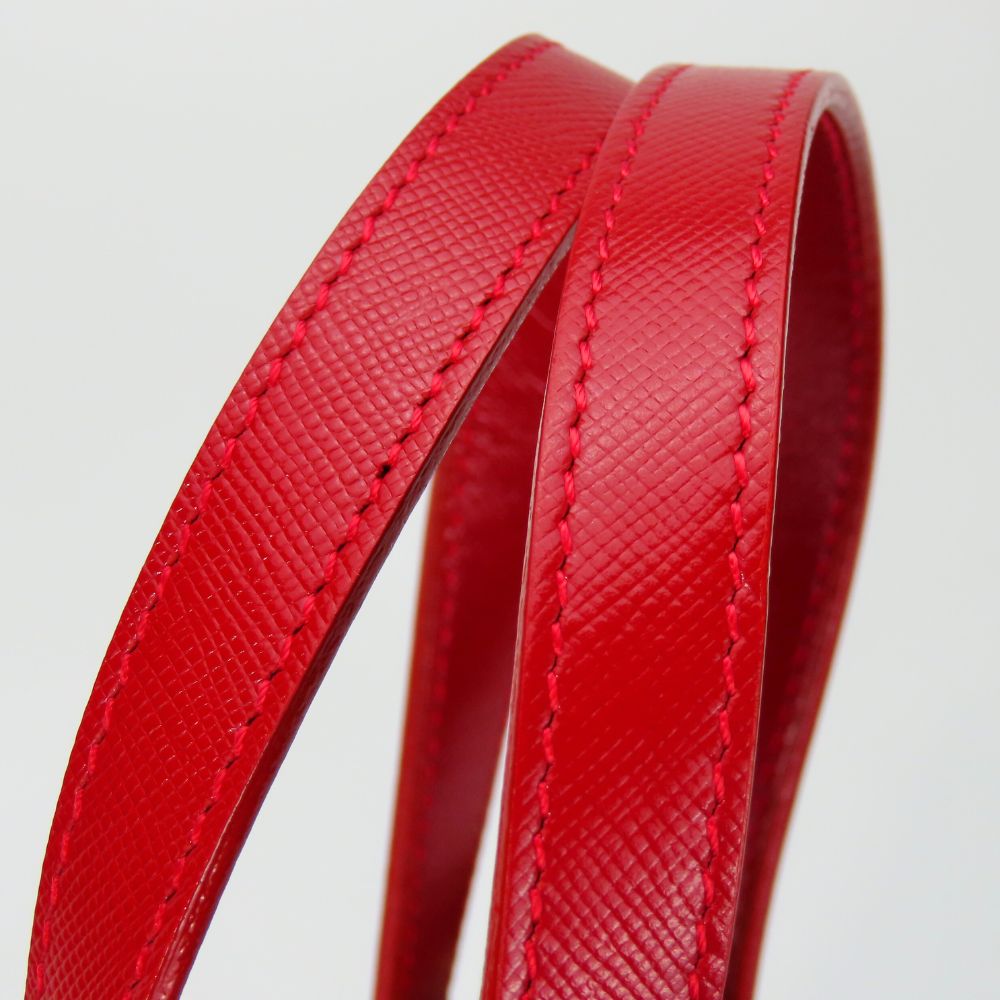 BURBERRY Handbag canvas Red