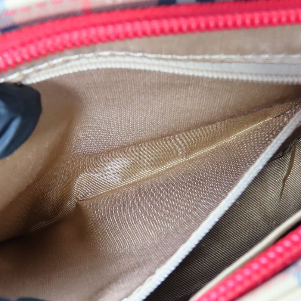 BURBERRY Handbag canvas Red